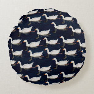 Coussins Ronds Motif d'oies