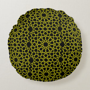 Coussins Ronds Motif d'origine en tissu arabe