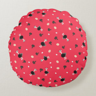 Coussins Ronds Motif d'Ostrich