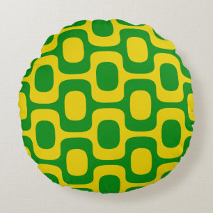 Coussins Ronds Motif du trottoir d'Ipanema, Motif de plage, Brési