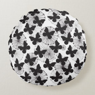 Coussins Ronds motif d'un papillon