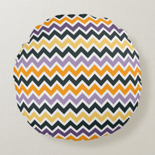 Coussins Ronds Motif dynamique chevron zigzag sans couture