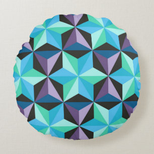Coussins Ronds Motif en patchwork sans couture avec étoiles. âge