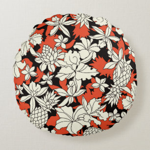 Coussins Ronds Motif exotique sans fil tropique