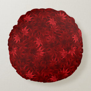 Coussins Ronds Motif feuille de l'érable rouge