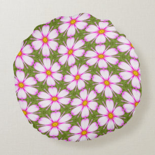 Coussins Ronds Motif Fleurs Cosmos