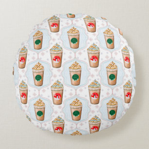 Coussins Ronds Motif flocon de neige Ogee pour Latte de Noël