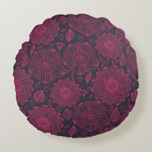 Coussins Ronds Motif floral 5