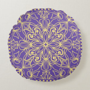 Coussins Ronds motif floral Abstrait. géométrie, conception manda