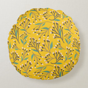 Coussins Ronds Motif floral dans des branches et des bourgeons dé