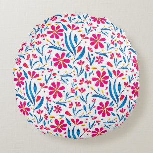 Coussins Ronds Motif floral d'aquarelle