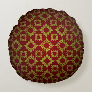 Coussins Ronds Motif floral de style baroque de la cour européenn