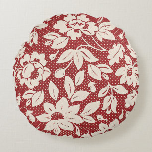 Coussins Ronds Motif floral de style William Morris