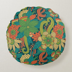 Coussins Ronds Motif floral d'été