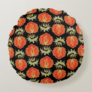 Coussins Ronds Motif floral incolore
