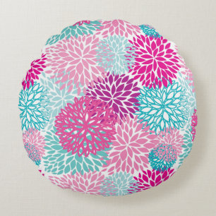 Coussins Ronds Motif floral lumineux 2