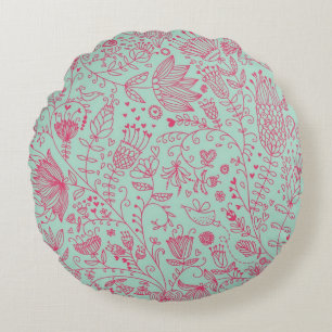 Coussins Ronds Motif floral mignon d'été