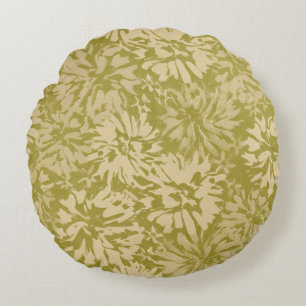 Coussins Ronds Motif floral rétro dans le style bohème.