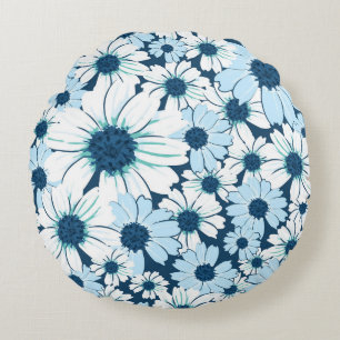 Coussins Ronds Motif floral sans soudure / textile de fleur, ab