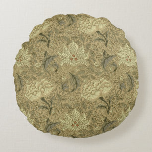 Coussins Ronds Motif floral William Morris Windrush : Vintage