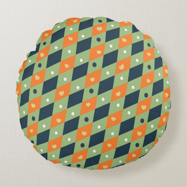 Coussins Ronds Motif géométrique (Devant)