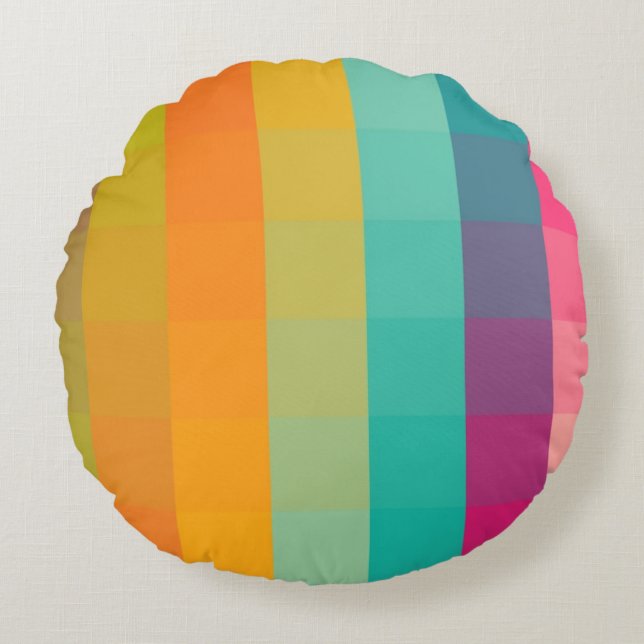 Coussins Ronds Motif géométrique abstrait (Devant)