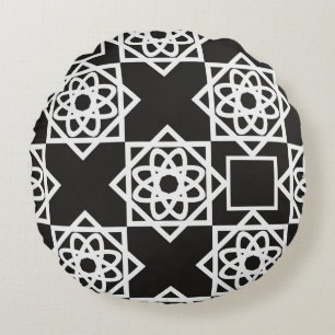 Coussins Ronds Motif géométrique arabe. Décor d'art. Islam. Fleur