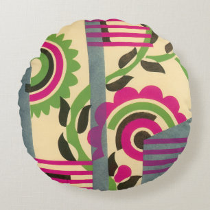 Coussins Ronds Motif géométrique Art Déco vintage Jazz Pochoir