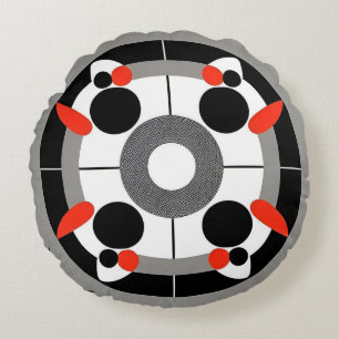 Coussins Ronds Motif Géométrique Circulaire Abstrait