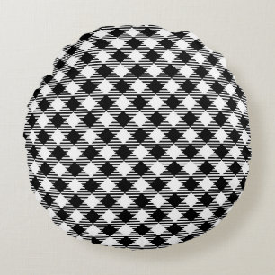 Coussins Ronds Motif Géométrique Diamant Argyle Classique