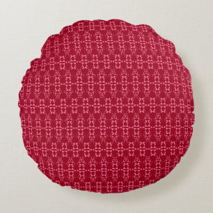 Coussins Ronds Motif géométrique rouge rétro
