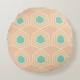 Coussins Ronds Motif géométrique sans couture avec des pentagones