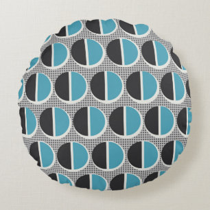 Coussins Ronds Motif géométrique transparent. Illustration vintag
