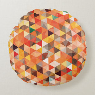 Coussins Ronds Motif géométrique triangulaire Abstrait