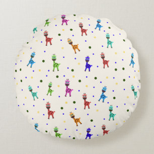 Coussins Ronds Motif Giraffes