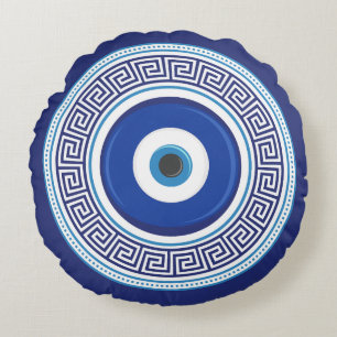 Coussins Ronds Motif grec Nazar Amulet
