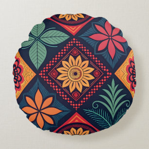 Coussins Ronds Motif magique Fleurs