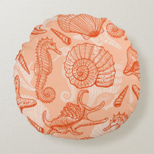 Coussins Ronds Motif marin sans soudure