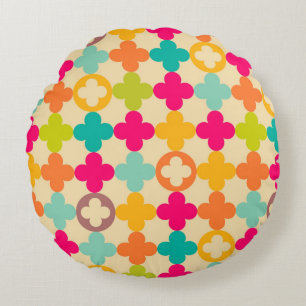 Coussins Ronds Motif médiéval vintage de rosette