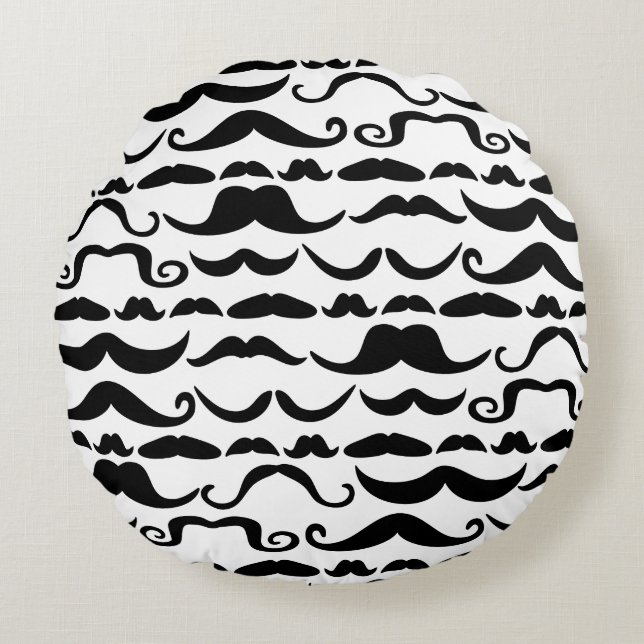 Coussins Ronds Motif Moustache (Devant)