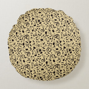 Coussins Ronds Motif musical