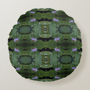 Coussins Ronds Motif Nénuphar