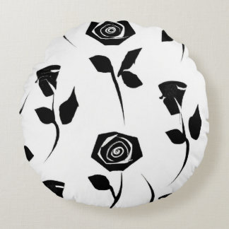 Coussins Ronds Motif noir et blanc