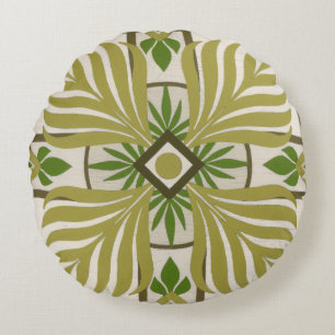 Coussins Ronds Motif Non-Embelli II de paume