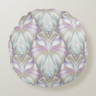 Coussins Ronds Motif Oracle Owl Pastel Purple