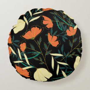 Coussins Ronds Motif original transparent avec lea tropical lumin