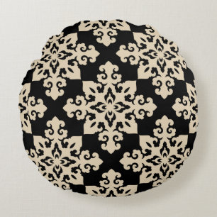 Coussins Ronds Motif ornemental traditionnel asiatique sans coutu