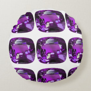 Coussins Ronds Motif pourpre