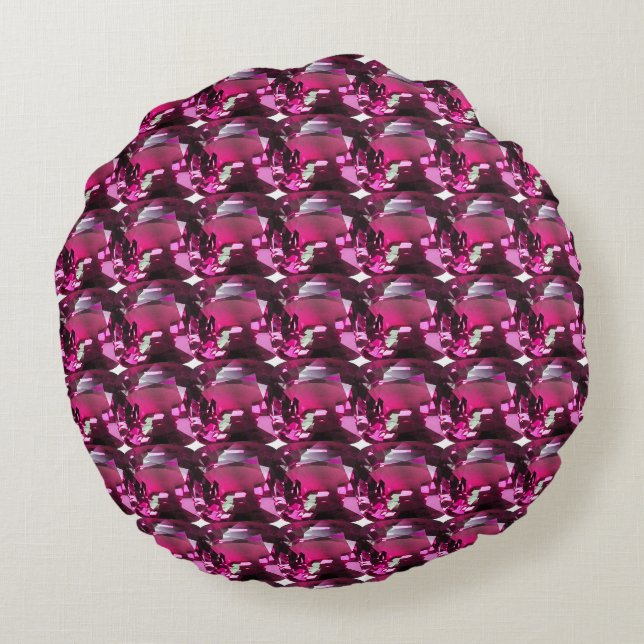 Coussins Ronds Motif pourpre (Dos)