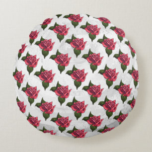 Coussins Ronds Motif rose